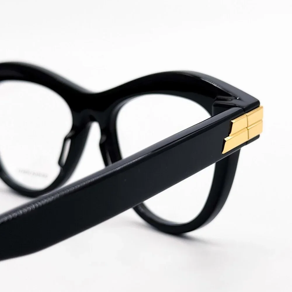 NEW BOTTEGA VENETA EYEGLASSES BV1105O 001 CAT EYE BLACK WOMEN EYEWEAR